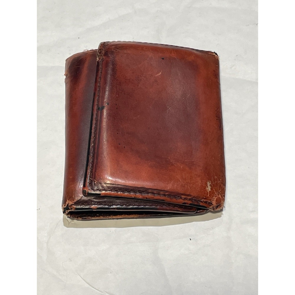 Yves Saint Laurent Trifold Brown Leather Vintage YSL